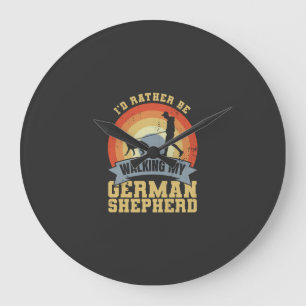 Besitzer von Vintage-Deutschen Schäferhunden sagt Große Wanduhr