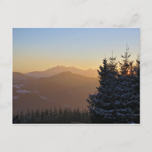 Beskid Sądecki View for Tatras Postcard Postkarte (Vorderseite)