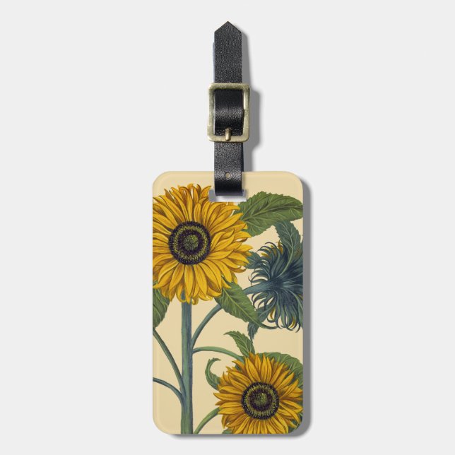 Besler: Sonnenblume Gepäckanhänger (Vorderseite vertikal)