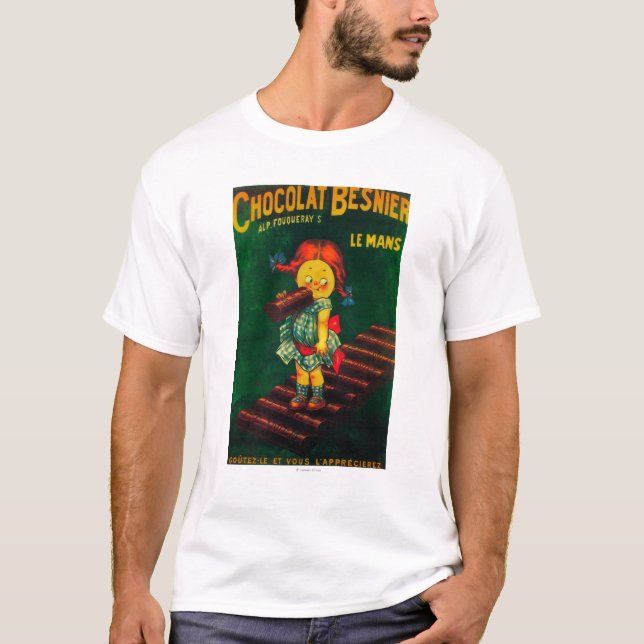 Besnier Schokoladen-förderndes Plakat T-Shirt (Vorderseite)