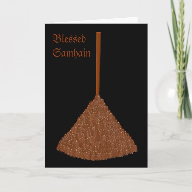 Besom Custom Samhain Card Karte (Vorderseite)