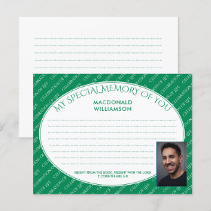 BESONDERE AKTIENSPEICHER IHRER Green Mourners Card Postkarte