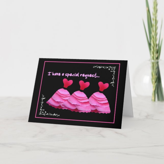 BESONDERE ANFRAGE - Einladung zur Hochzeitsfeier (Vorderseite)