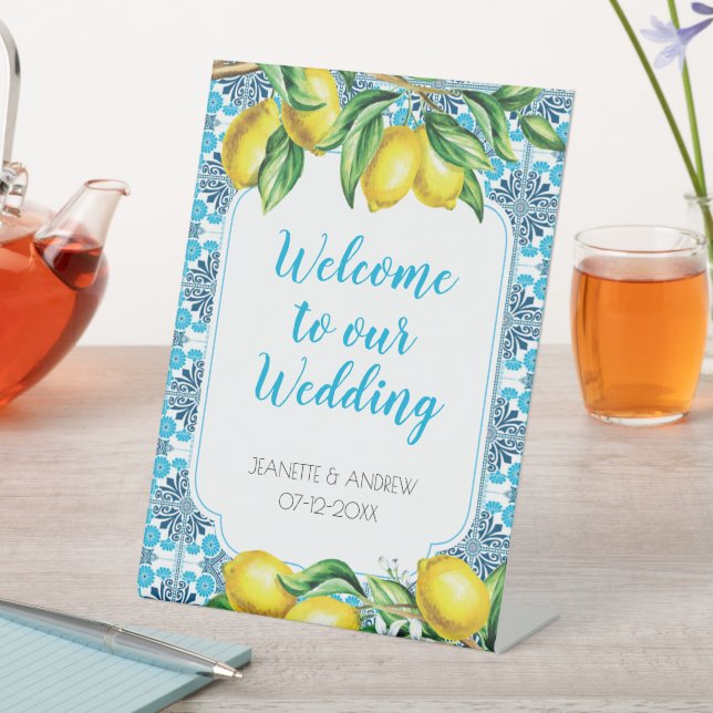 Besondere Anlass Blauer Mittelmeerraum Sockelschild (In Situ)