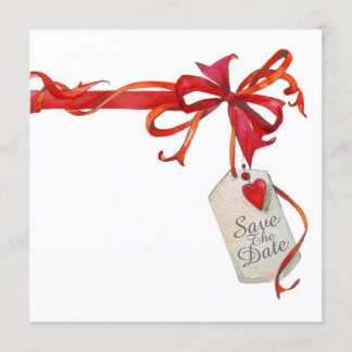 Besondere Anlass Rote Schleife und Rose Einladung