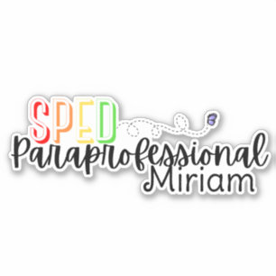 Besondere Bildung Para mit Individuelle Name Aufkleber