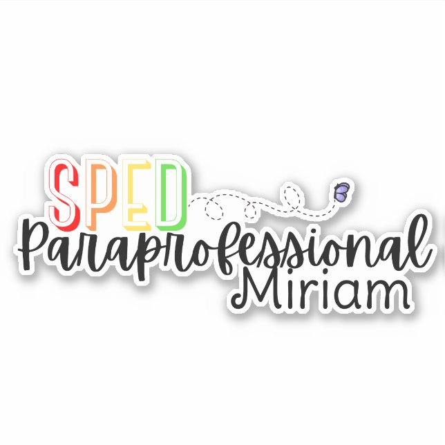 Besondere Bildung Para mit Individuelle Name Aufkleber (Vorderseite)