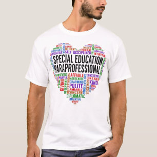 Besondere Bildung Paraprofessional Herz T-Shirt