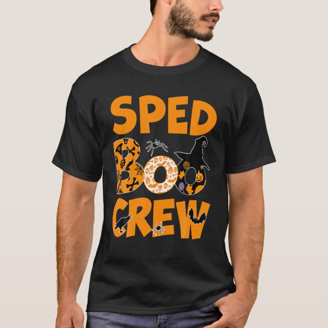 Besondere Bildung SPED Boo Crew Halloween Herbst A T-Shirt (Vorderseite)