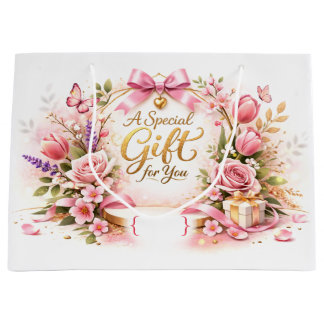 Besondere Blumen-Geschenktüte für jeden Anlass Große Geschenktüte