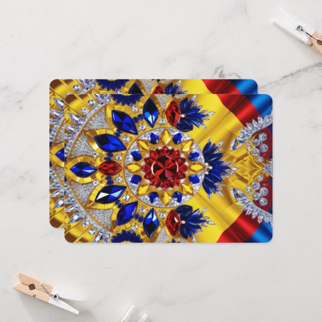 Besondere Einladungen mit rumänischem Design (Vorderseite/Rückseite Beispiel)