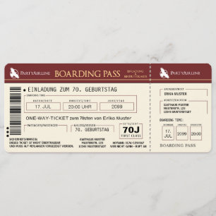 besondere Einladungskarte zum 70. Geburtstag Einladung