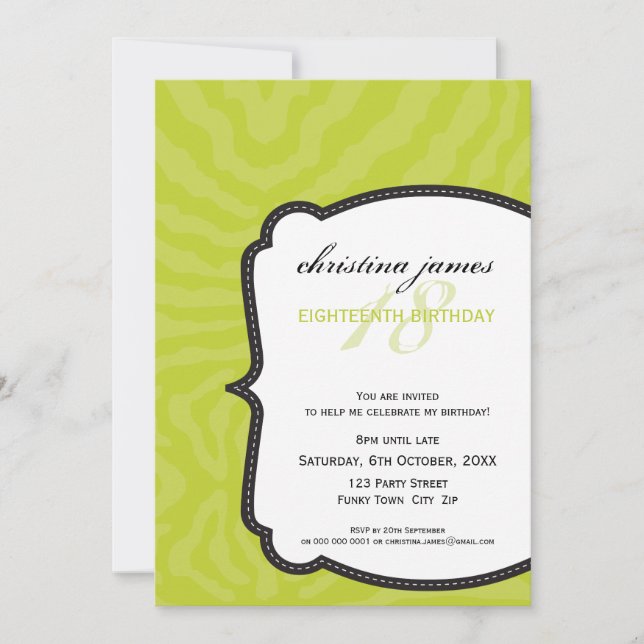 BESONDERE EREIGNISSE ERSUCHT :: ausgezeichneter Ze Einladung (Vorderseite)