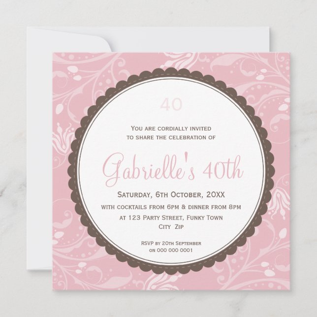 BESONDERE EREIGNISSE: Runde Jakobsmuscheln 6Q Einladung (Vorderseite)