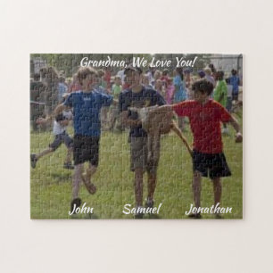 Besondere Erinnerungen Familienfoto Oma Wir lieben Puzzle