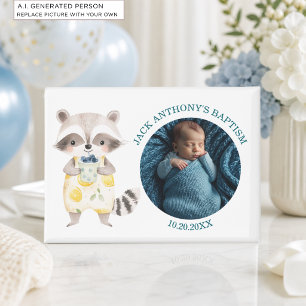Besondere Foto Jungen-Taufe Waldtiere Gastgeschenk Magnet