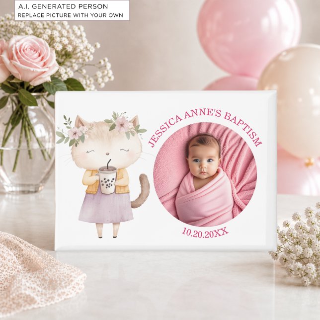 Besondere Foto Mädchen-Taufgeschenke Magnet (Von Creator hochgeladen)