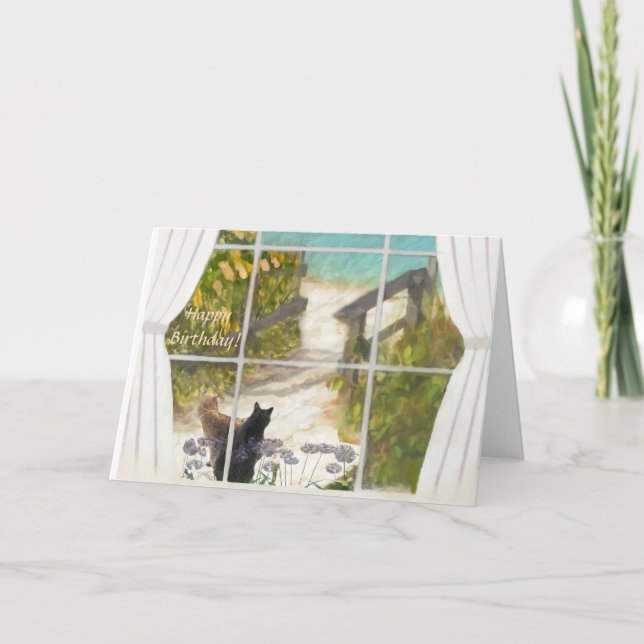 Besondere Freundschaftsbotschaften: Katzen und Oze Karte (Vorderseite)