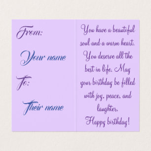 Besondere Geburtskarte