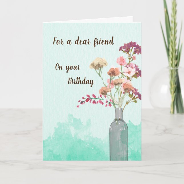 Besondere Geburtstagskarte für Freunde Dankeskarte (Vorderseite)