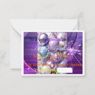 Besondere Geburtstagskarten Mitteilungskarte