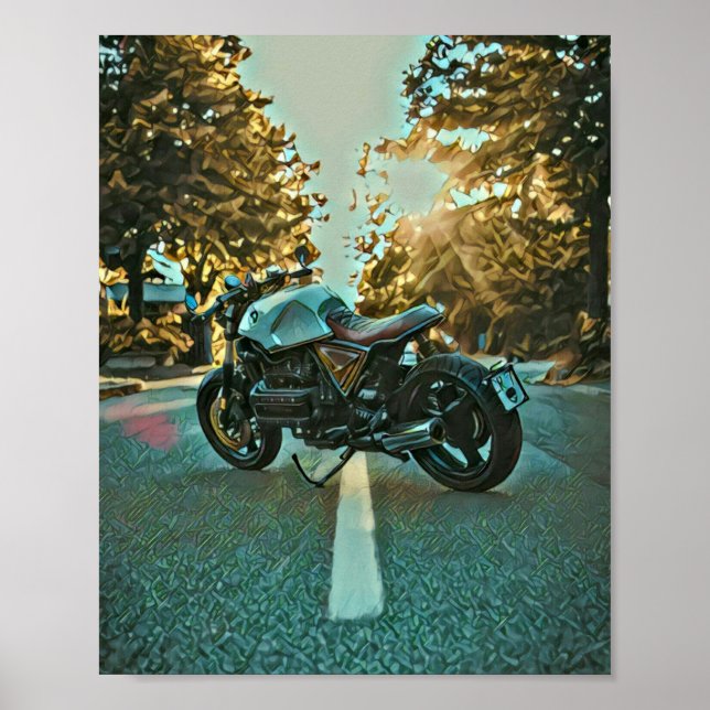 Besondere Geschenke für Motorradfahrer Poster (Vorne)