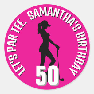 Besondere Golf-Geburtstagsüberraschung Runder Aufkleber