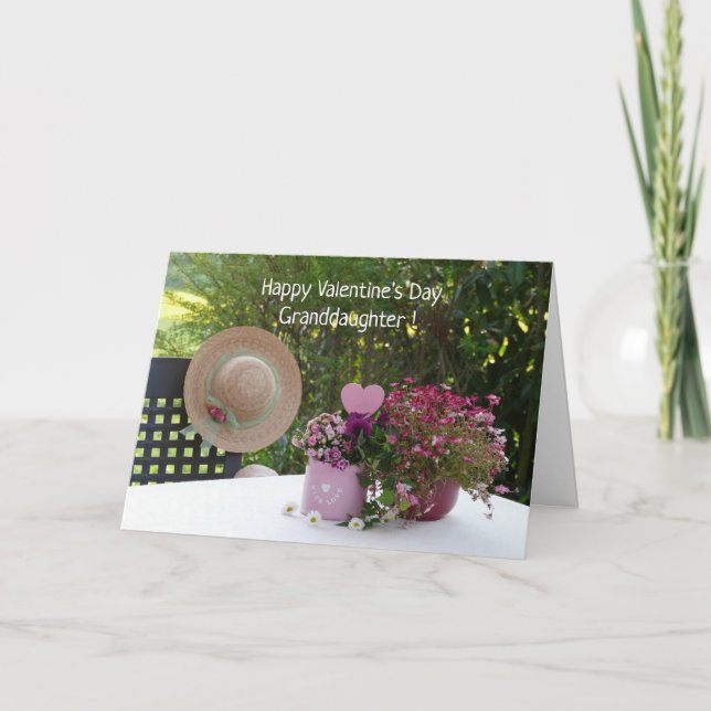 BESONDERE GRANDDAUGHTER VALENTINE-KARTE DANKESKARTE (Vorderseite)