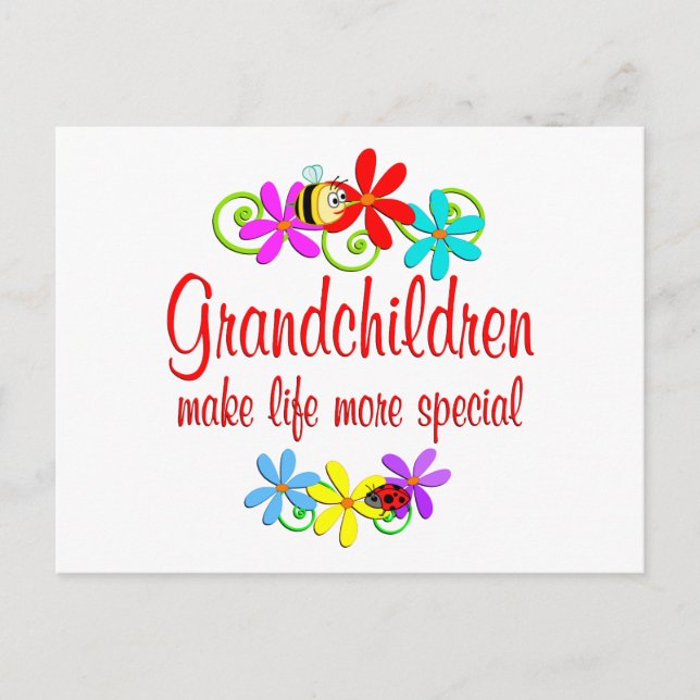 Besondere Grandkinder Postkarte (Vorderseite)