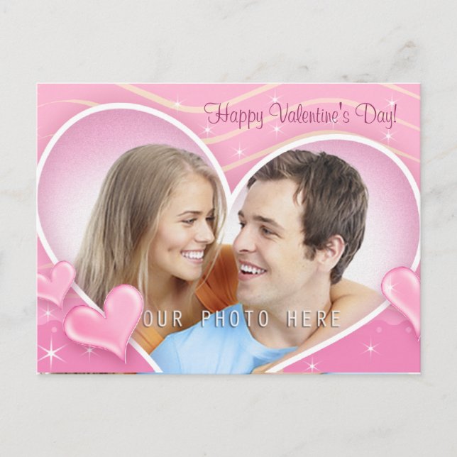 Besondere Herzen mit Ihrem Foto Feiertagspostkarte (Vorderseite)