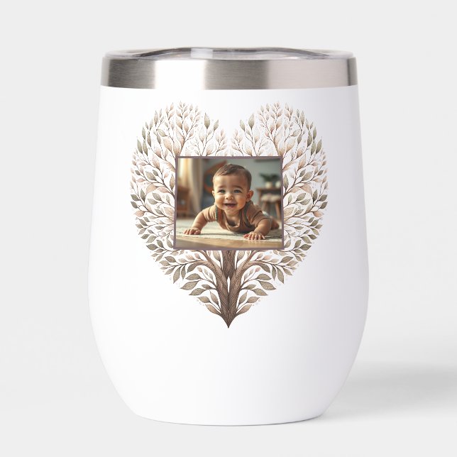 Besondere Herzfrequenz Fotos Wasserflasche (Rückseite)