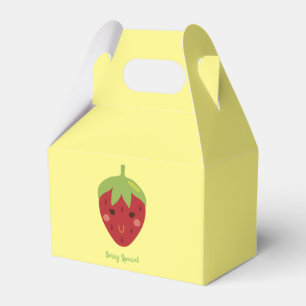 Besondere lächelnde Erdbeere Geschenkschachtel