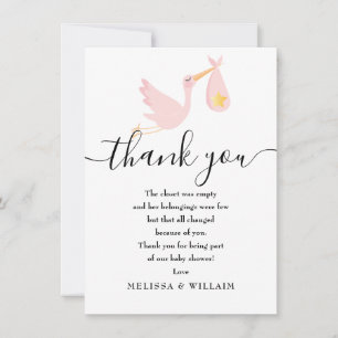 Besondere Lieferung Danke Baby Shower Pink