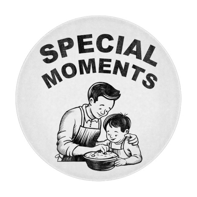 Besondere Momente Vatertag Schneidebrett (Vorderseite)