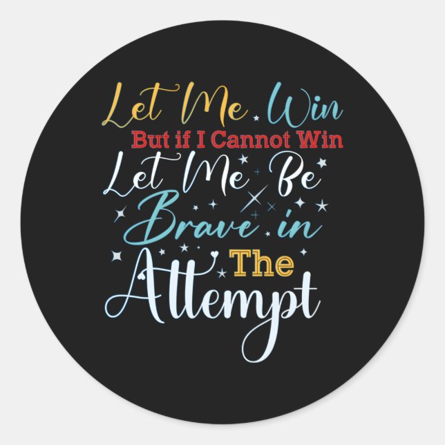 Besondere Olympia Ließ mir gewinnen Runder Aufkleber (Vorderseite)