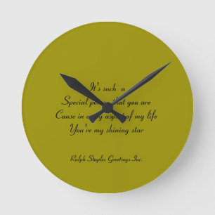 Besondere Person Runde Wanduhr
