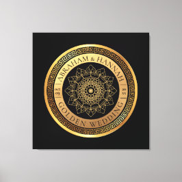 Besondere Personalisierte Goldene Hochzeit 50 Jahr Leinwanddruck