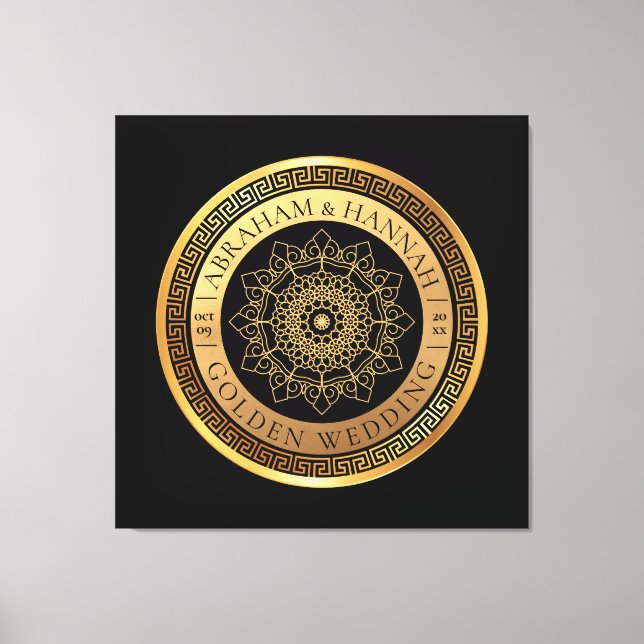 Besondere Personalisierte Goldene Hochzeit 50 Jahr Leinwanddruck (Vorderseite)