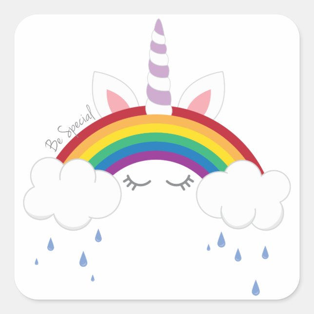 Besondere Quadratischer Aufkleber (Vorderseite)