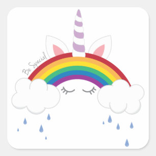 Besondere Quadratischer Aufkleber