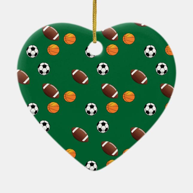 Besondere Sportmotive Weihnachten Keramikornament (Hinten)