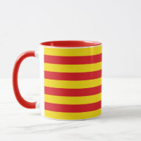 Besondere Tasse unter der Flagge Kataloniens