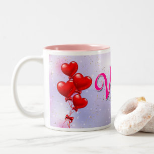Besondere Valentinwerte Zweifarbige Tasse