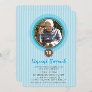 BESONDERE VERANSTALTUNG BITTET Foto-Spot Blau Einladung