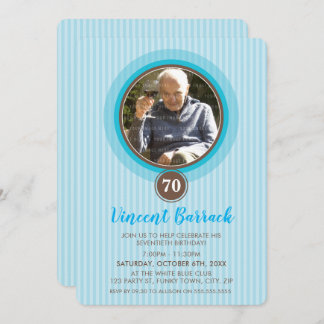 BESONDERE VERANSTALTUNG BITTET Foto-Spot Blau Einladung