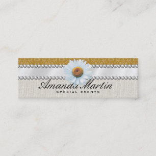 Besondere Veranstaltungen   Klassisches Gelb Mini Visitenkarte