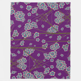 Besondere Zweige Amethyst Fleece Blanket
