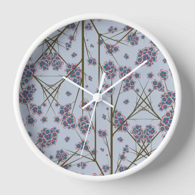 Besondere Zweige Gerahmte Uhr Sky Wood (Vorderseite)