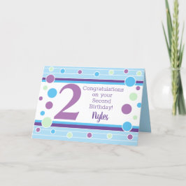 Besondere zweite Geburtstagskarte Personalisiert! Karte