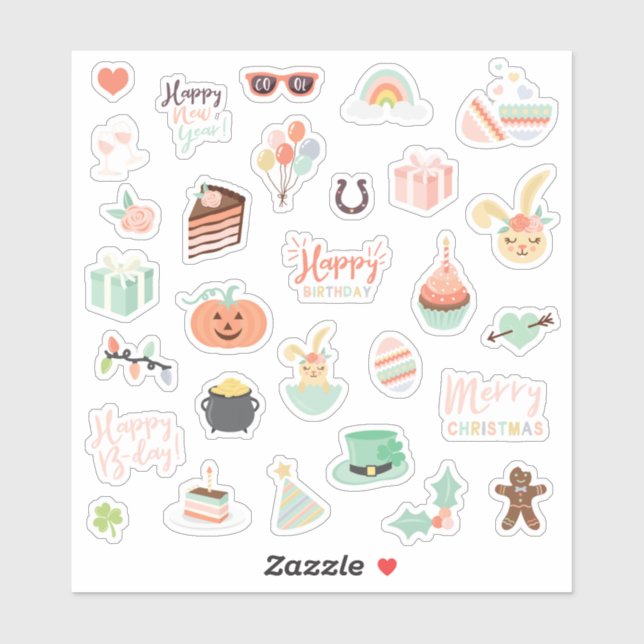 Besonderen Anlasses Holiday Celebration Sticker Se (Blatt)